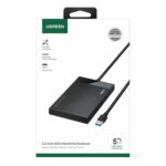 UGREEN 2.5-Inch SATA Hard Drive Enclosure USB 3.0 (5Gbps) for SSD & HDD (Up to 9.5mm)