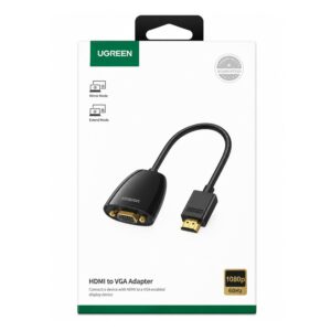 UGREEN HDMI to VGA Adapter – 1080P Full HD Video Converter
