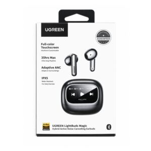 UGREEN LightBuds Magic True Wireless Earbuds with Full-Color Touchscreen, Adaptive ANC & 35-Hour Playtime